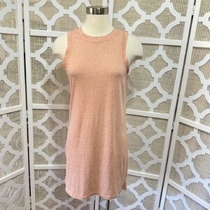 Z Supply Fitted T-Shirt Tank‎ Dress Womens XS Heathered Peach Casual Beach Boho